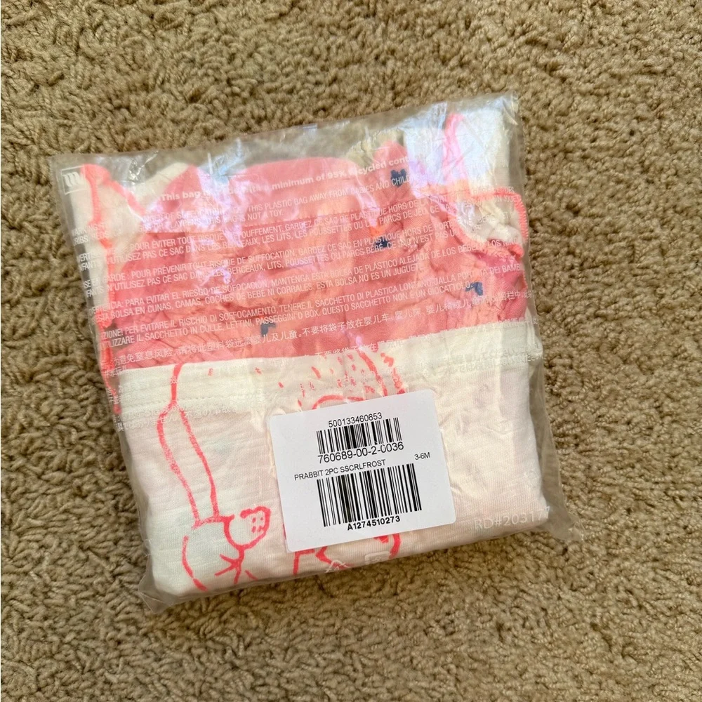 NWT Gap Baby Girl's Peter Rabbit T Shirt Outfit Set S 3 - 6 Months Easter Pink‎